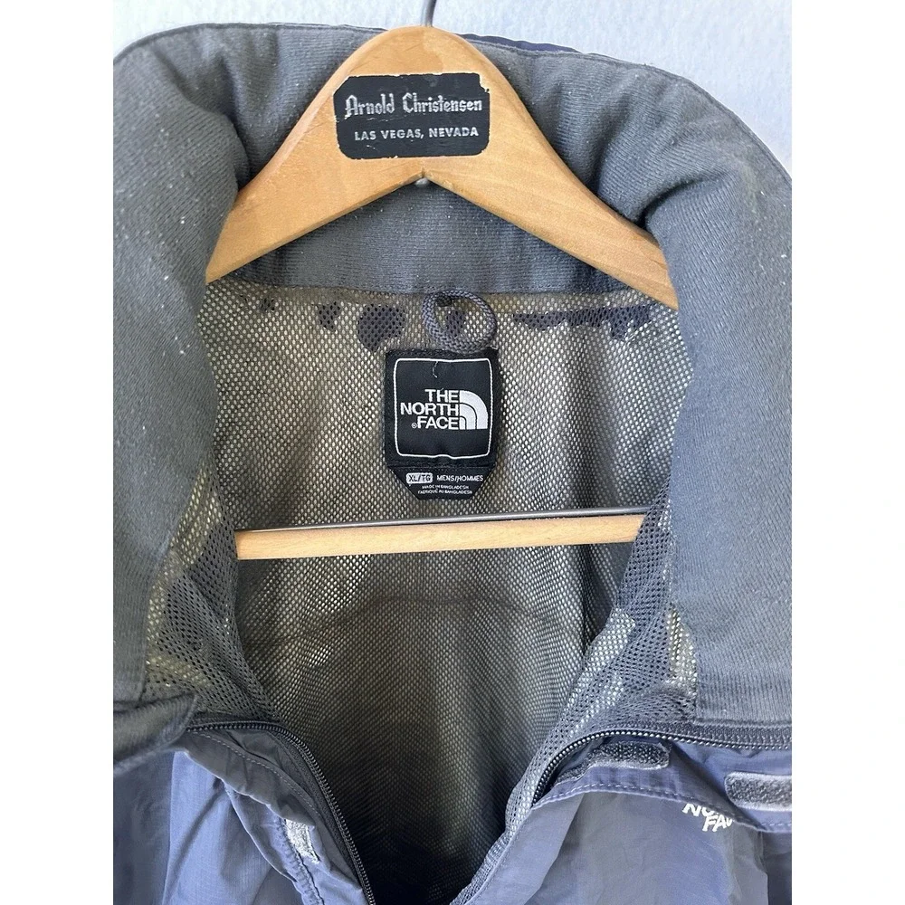 North Face Jacket Rain Windbreaker Hooded Men's XL Blue Resolve